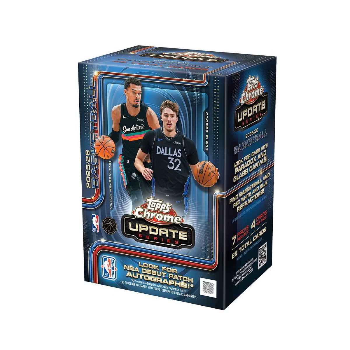 2025/26 Basketball Topps Chrome Update Series Blaster Box
